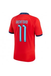 Englanti Marcus Rashford #11 Jalkapallovaatteet Vieraspaita MM-kisat 2022 Lyhythihainen